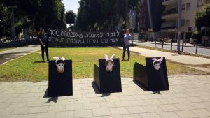 מיצג נגד ניסויים בבעלי חיים
