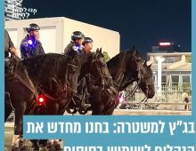 שוטרים רוכבים על סוסים